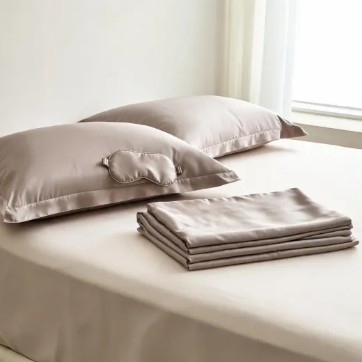 Coordinated silk bedding refresh set